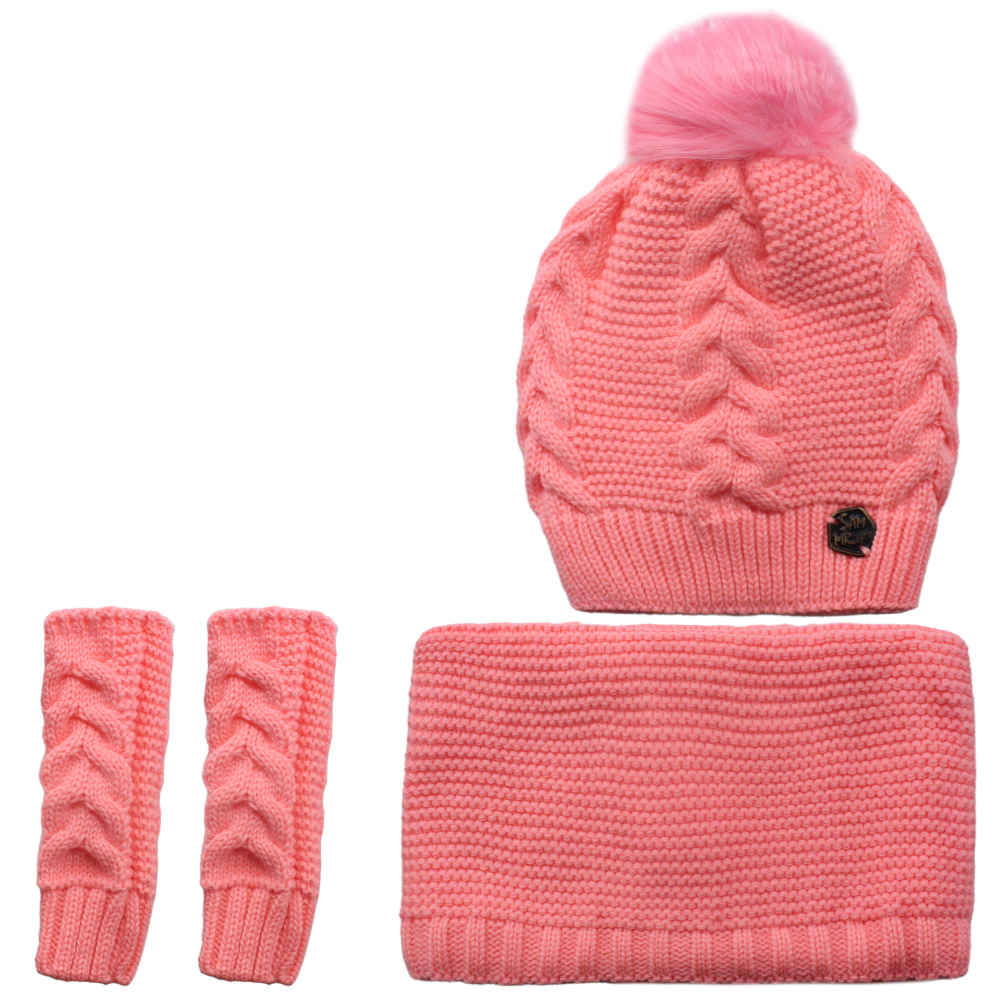 Damen Strickmütze und Schal Set Modell Kiana