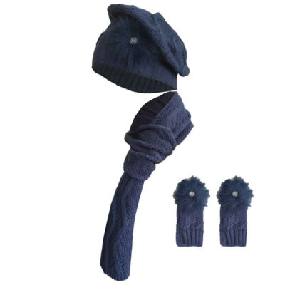 Damen Strickmütze und Schal Set Modell Parya
