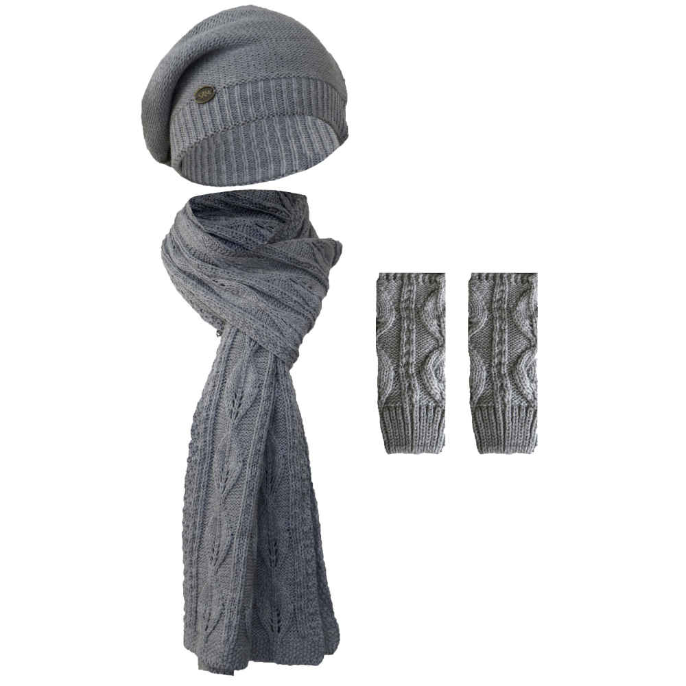 Damen Strickmütze und Schal Set Modell Rima