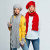 Damen Strickmütze und Schal Set Modell Sam