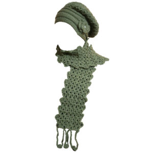 Damen Strickmütze und Schal Set Modell Samin