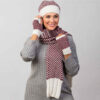 Damen Strickmütze und Schal Set Modell Sara