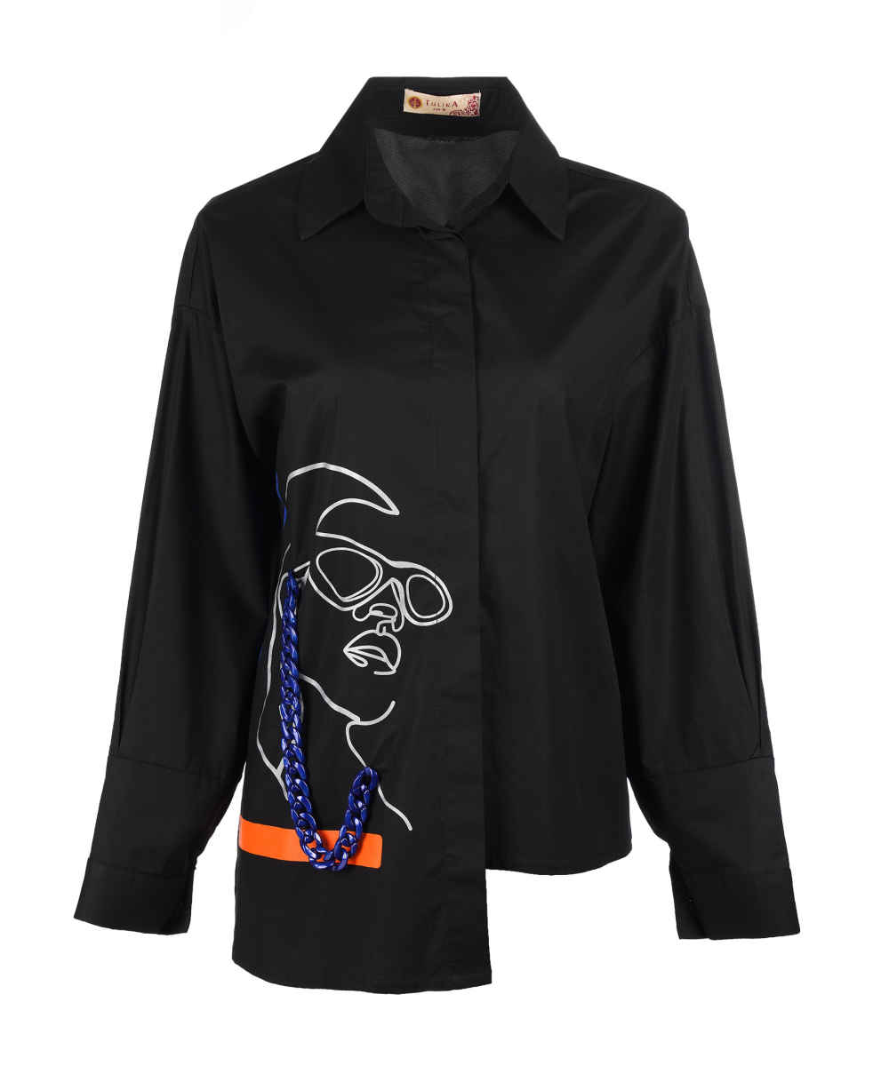 Damen Langarmbluse Modell Nafas