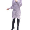 Damenkleid mit Langarm und Schlangenhautmuster für jede Jahreszeit – Modell Elika