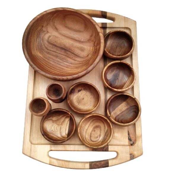 Holz Haftseen Set Teller geeignet für Nowruz Feier Hadi