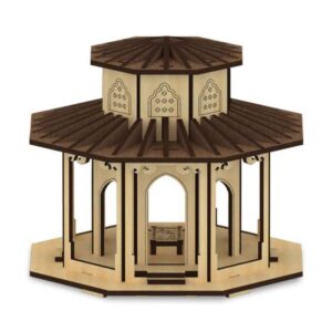 87-Teiliges 3D-Puzzle: Grab von Mirza Kuchak Khan – Komplexes Design