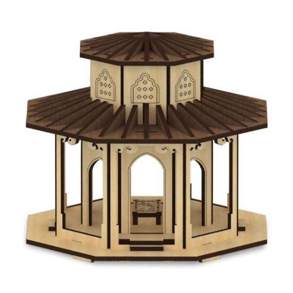 87-Teiliges 3D-Puzzle: Grab von Mirza Kuchak Khan – Komplexes Design