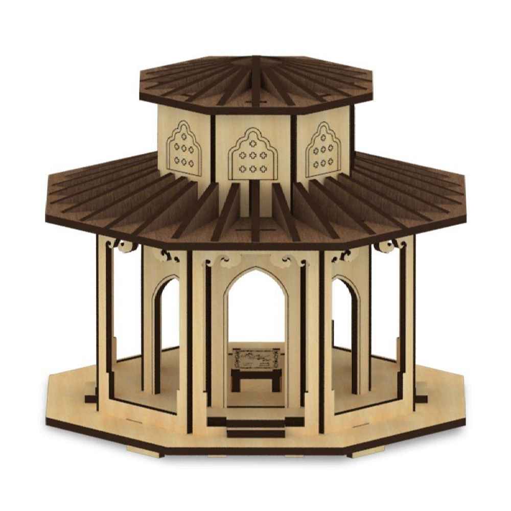 87-Teiliges 3D-Puzzle: Grab von Mirza Kuchak Khan – Komplexes Design