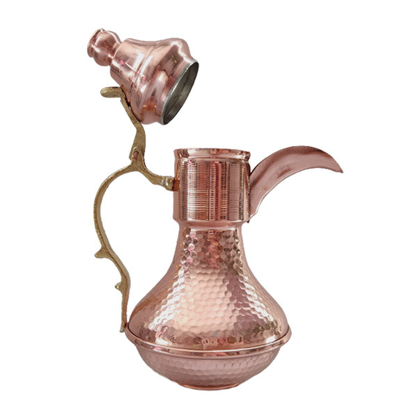 Arabische Kaffeekanne aus gehämmertem Kupfer für die Zubereitung von Qahwa und arabischem Kaffee