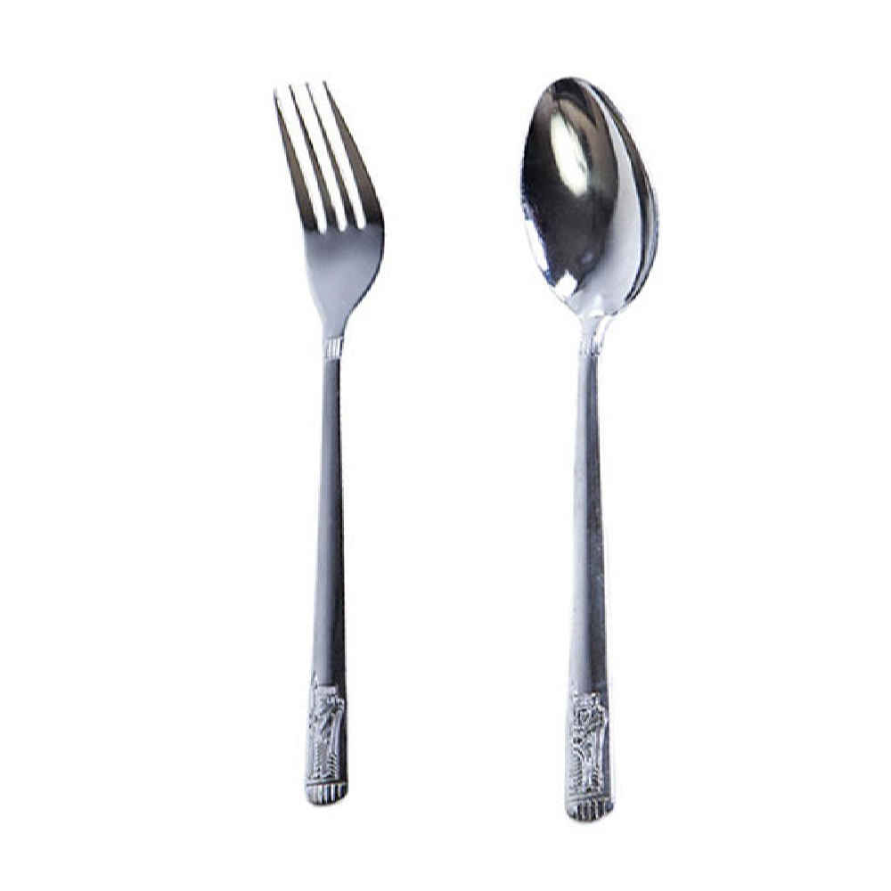 Kupfer-Besteck Set - Löffel und Gabel Ladan (12 Teile)