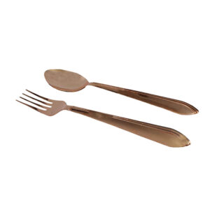 Kupfer-Besteck Set – Löffel und Gabel Vahab (12 Teile)