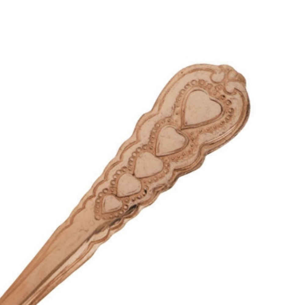 Herzförmiges Kupfer-Gabel Set – 6 Teile