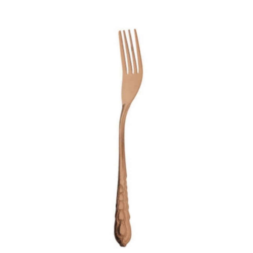 Herzförmiges Kupfer-Gabel Set - 6 Teile