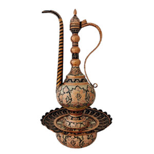 Dekorative Persische Kupfer-Aftabeh mit Waschbecken-Schale