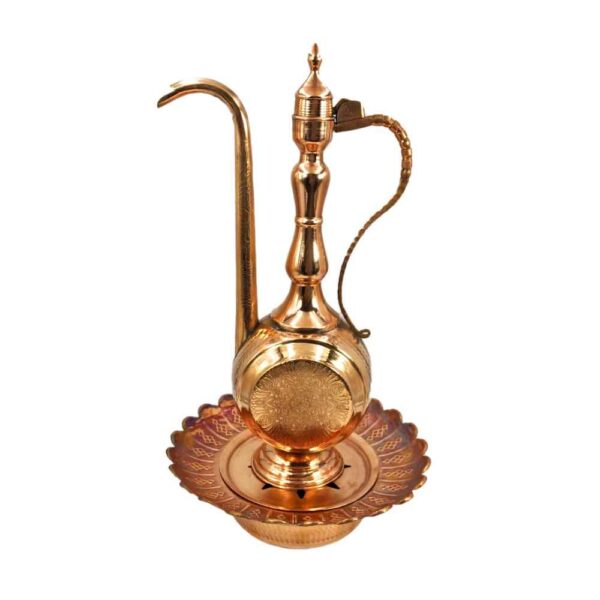 Dekorative Persische Kupfer-Aftabeh mit Waschbecken-Schale - Modell Ilia