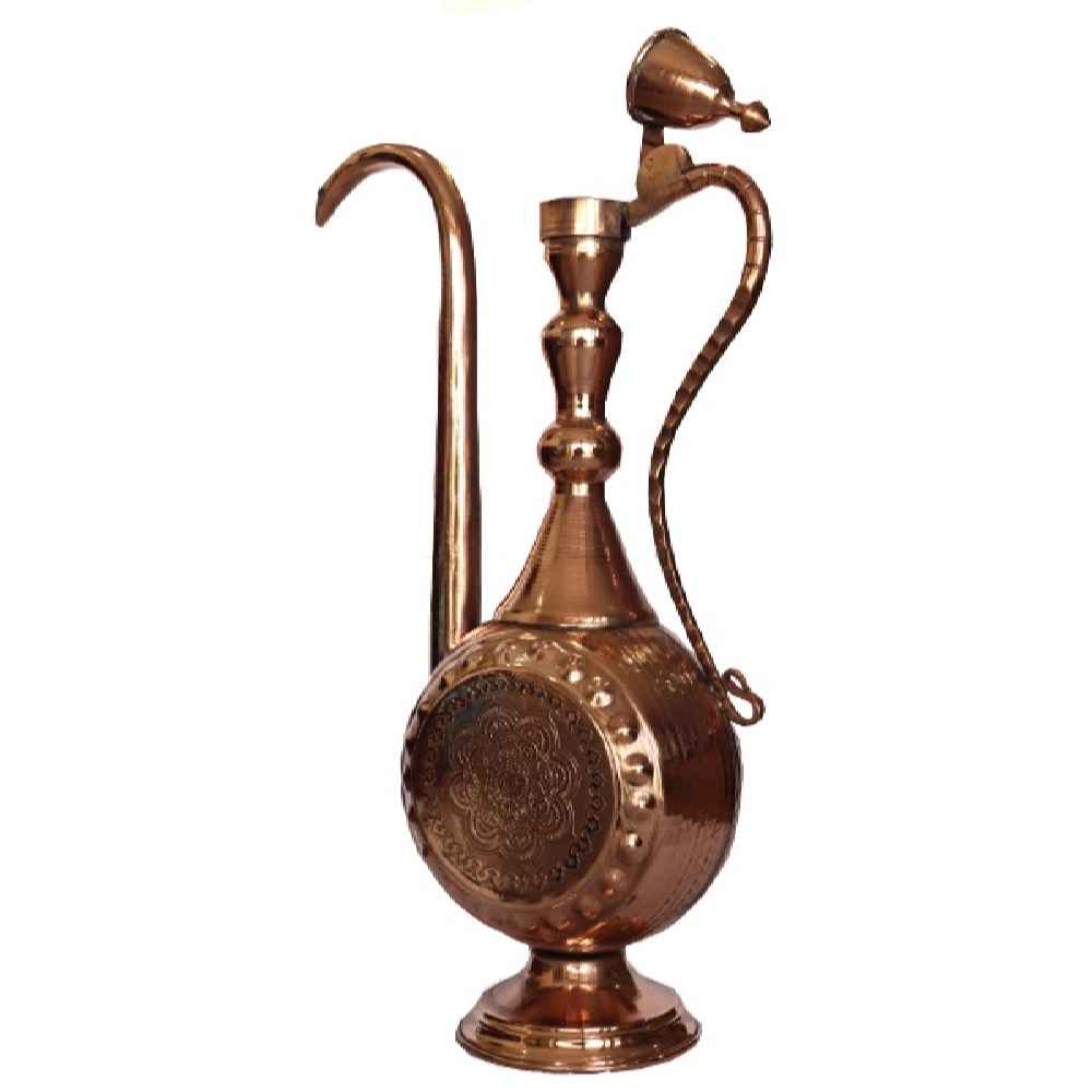 Dekorative Persische Kupfer-Aftabeh mit Waschbecken-Schale – Modell Raz