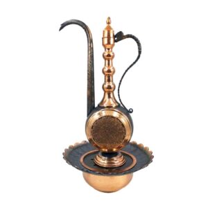 Dekorative Persische Kupfer-Aftabeh mit Waschbecken-Schale