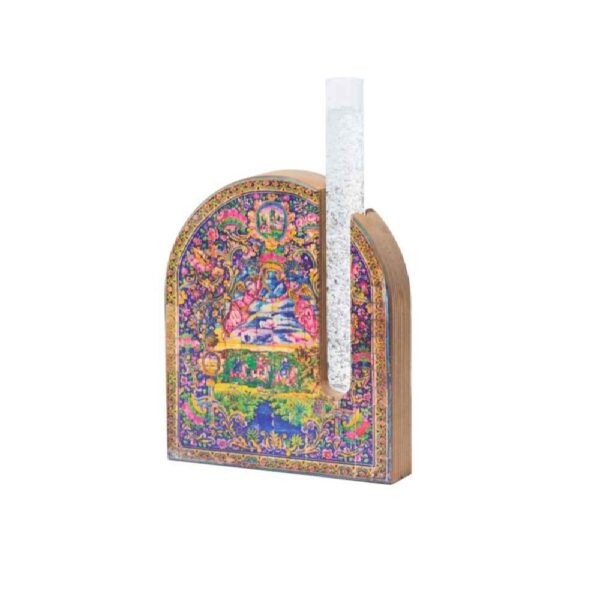 Dekorative Holzterrariumvase mit Persisch inspiriertem Muster Karan