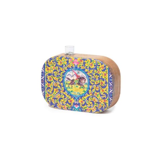 Dekorative Holzterrariumvase mit Persisch inspiriertem Muster Parva