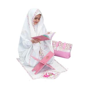 Mädchen Taklif-Zeremonie Chador-Set mit Ärmeln Modell Nabaut