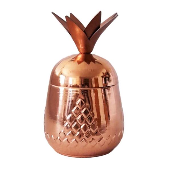 Handgefertigte persische Kupfer-Zuckerschale - gehämmert Ananas