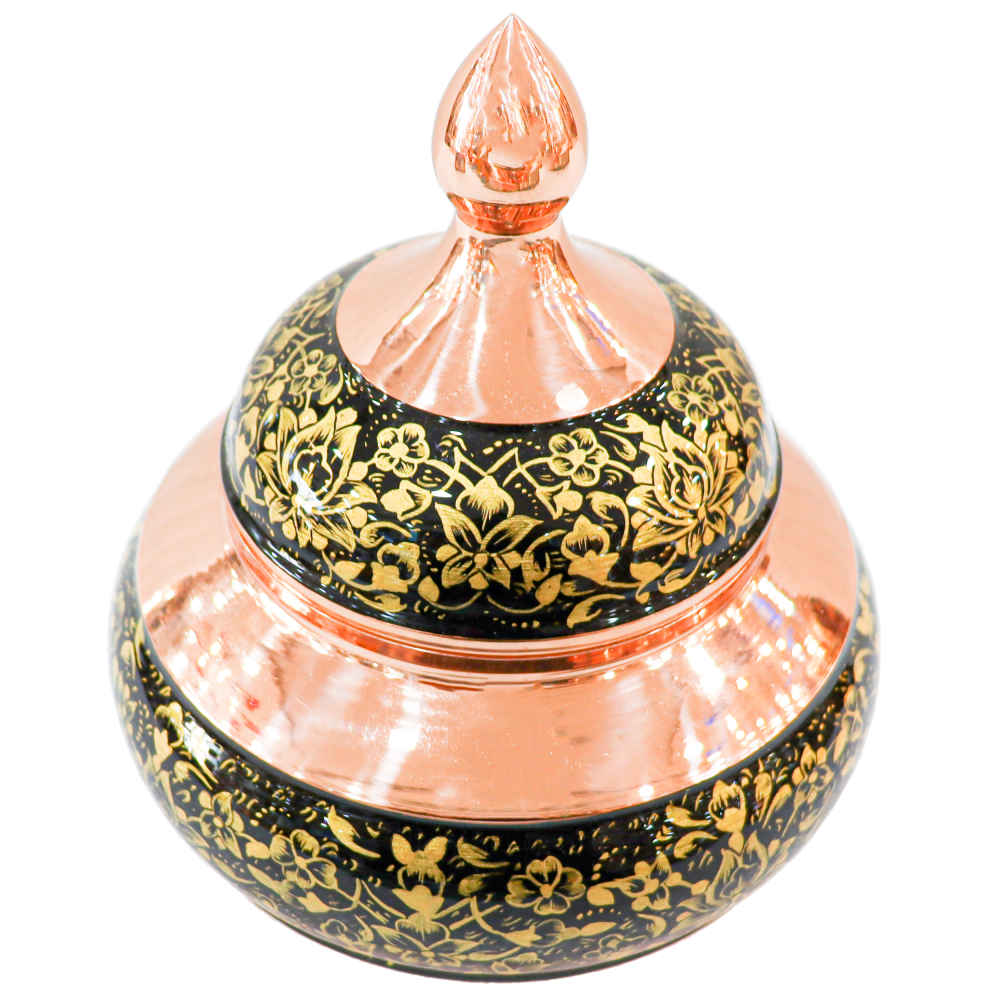 Handgefertigte persische Gravierte Kupfer-Zuckerschale Tashir