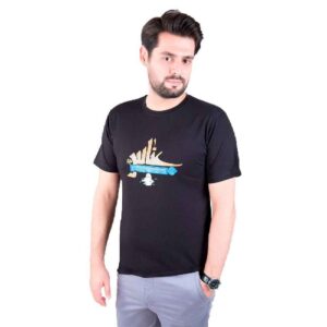 Islamisches T-Shirt für Muslime Schwarz Ya Abu Fadhl Al-Abbas Kalligrafie