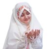 Islamisches weißes Namaz-Chador für Mädchen - Modell Bahareh