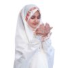 Islamisches weißes Namaz-Chador für Mädchen - Modell Bahareh