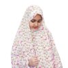 Islamisches weißes Namaz-Chador für Mädchen - Modell Blossom