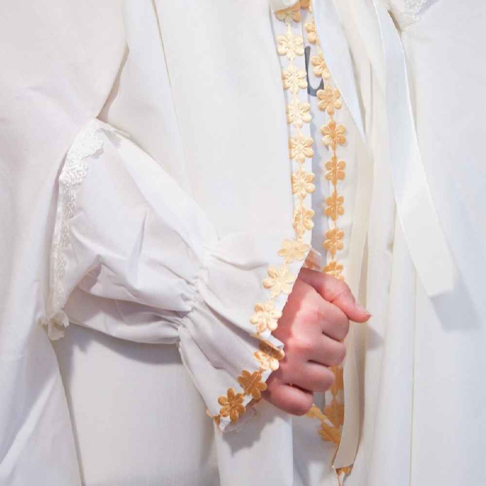 Islamisches weißes Namaz-Chador für Mädchen – Modell Khorshidi