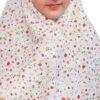 Islamisches weißes Namaz-Chador für Mädchen - Modell Shaparak