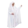 Islamisches weißes Namaz-Chador für Mädchen - Modell Yasamin