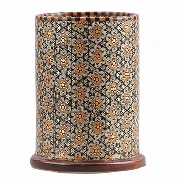 Persischer Holz-Make-up Halter - Khatam Kari Emaille-Kunst