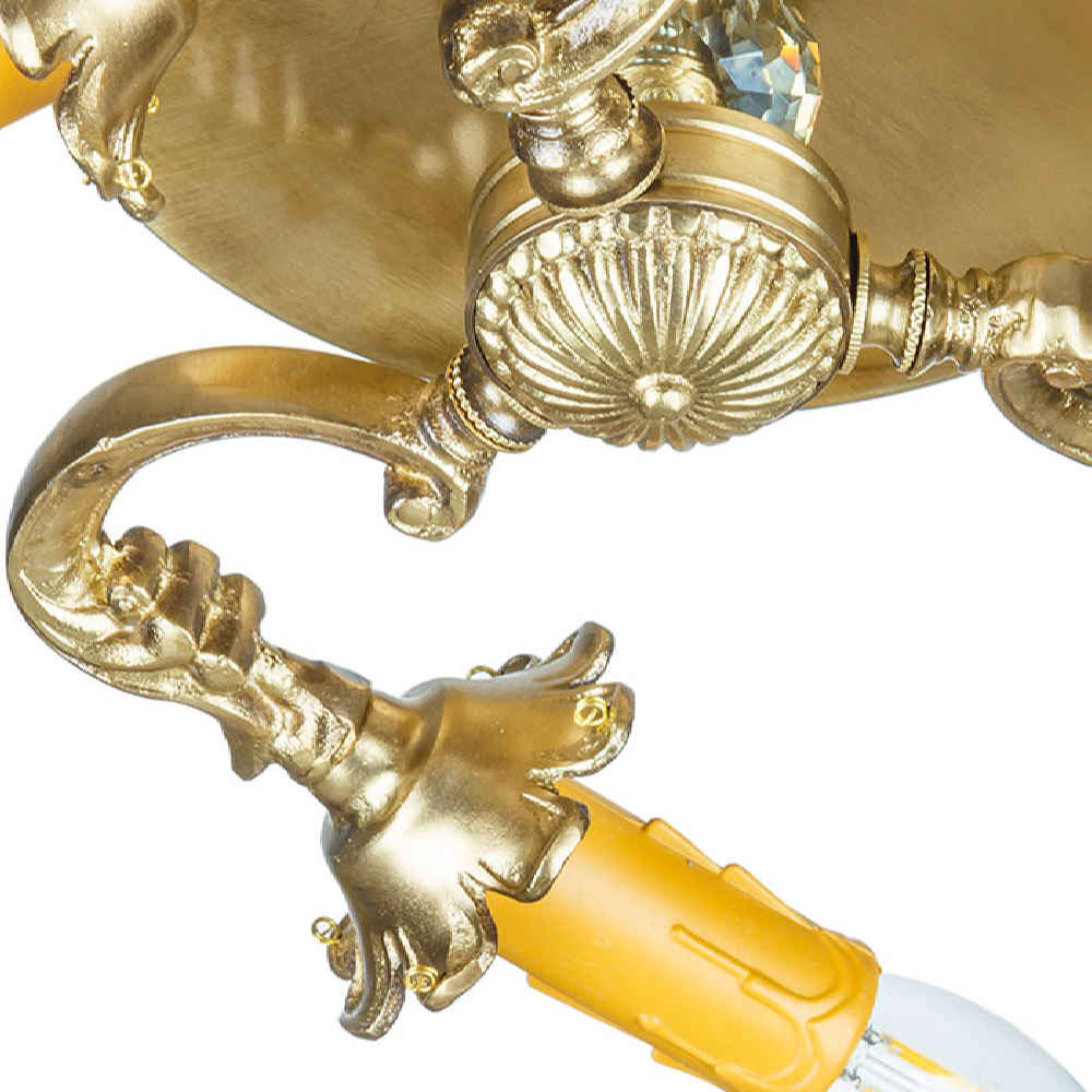 Messing Semi-flush Kronleuchter Florentin und Vintage-Stil Hiva