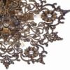Messing Semi-flush Kronleuchter Florentin und Vintage-Stil Roshan