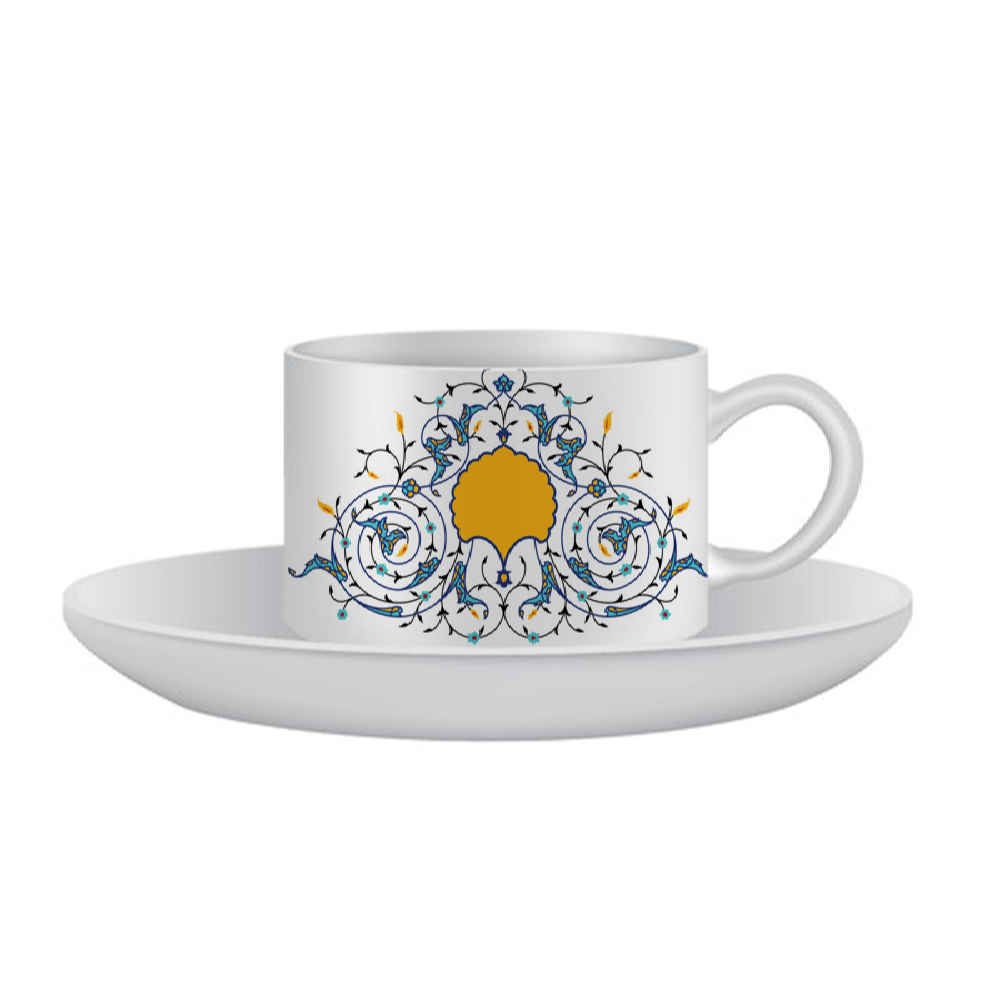 Persisches Teetassenset für 4 mit Untertasse - Sonati Keramikdesign