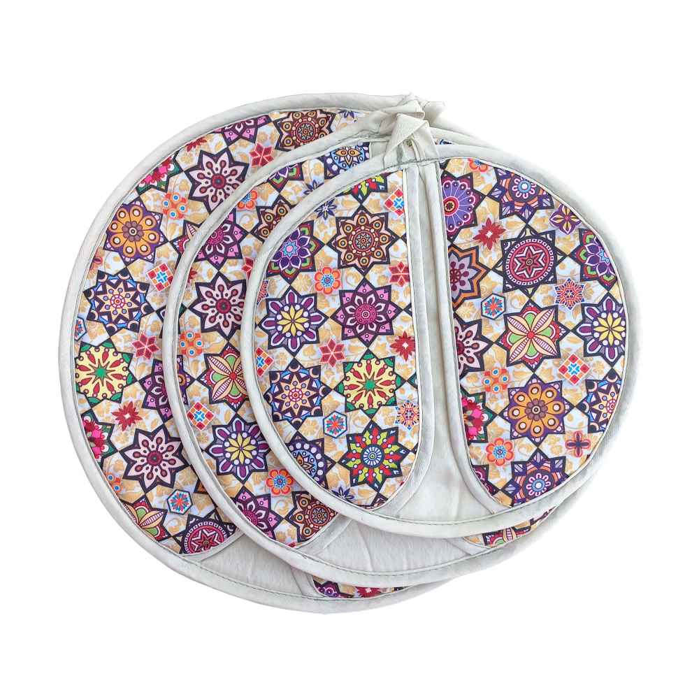 Damkoni - Persischer Reiskocher Bonnet Deckel Dampfsammler Set von 3 - Modell Golabeton
