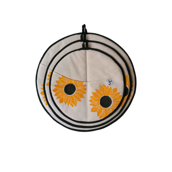 Damkoni - Persischer Reiskocher Bonnet Deckel Dampfsammler Set von 3 - Modell Sonnenblume