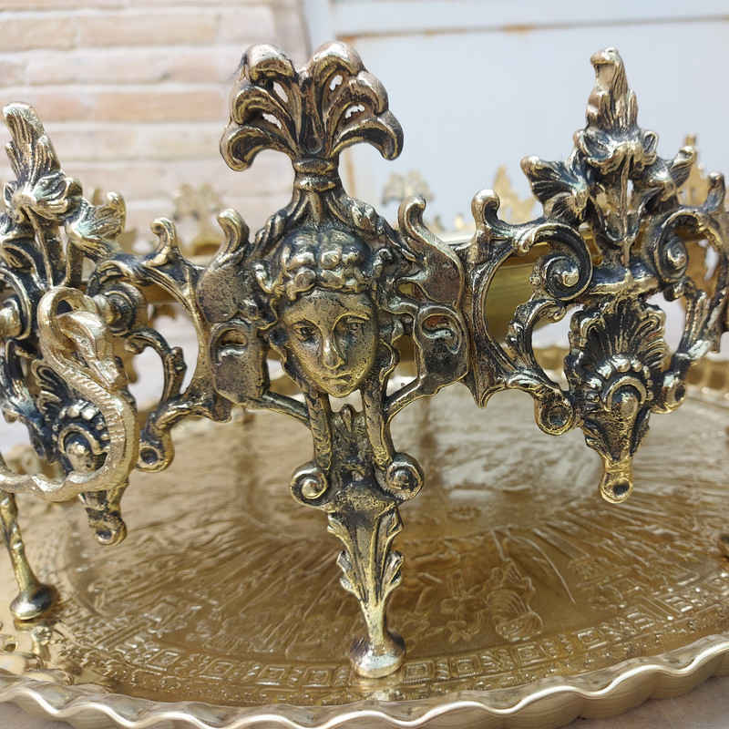 Persischer Manghal Esfand- und Bakhoor-Brenner – Graviertes Messing