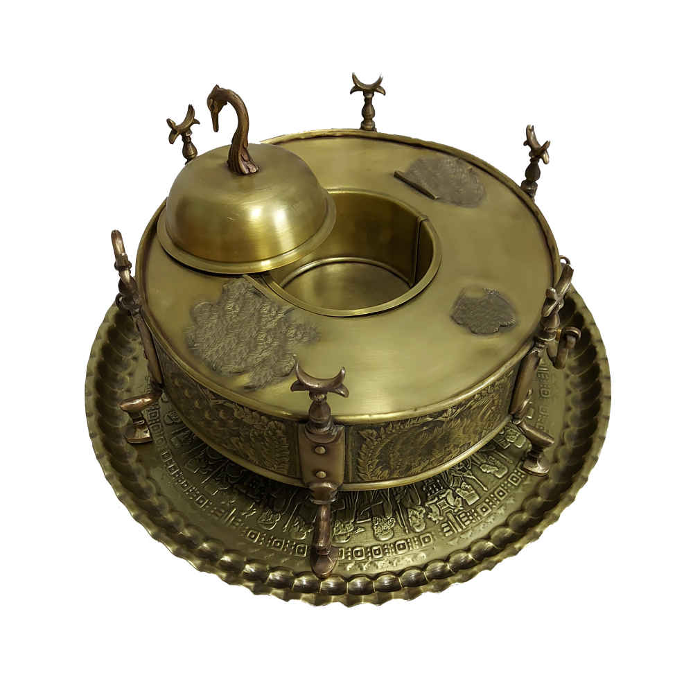 Elektrischer Metall-Bakhoor- und Esfand-Brenner – Goldene Ausführung