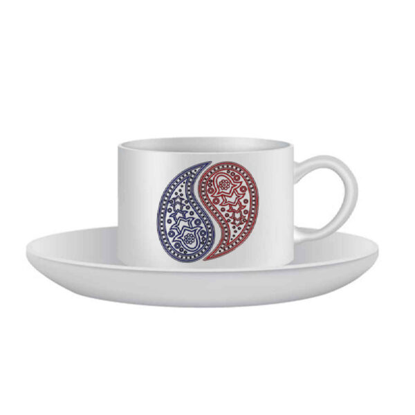 Persisches Teetassenset für 4 mit Untertasse - Eslimi Keramikdesign