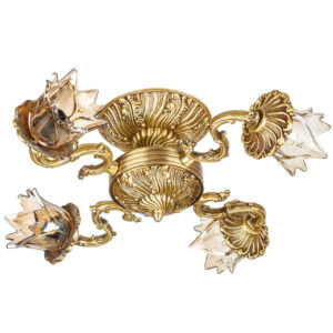Aluminium Semi-flush Kronleuchter Florentin und Vintage-Stil Blume