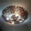Aluminium Semi-flush Kronleuchter Florentin und Vintage-Stil Blume
