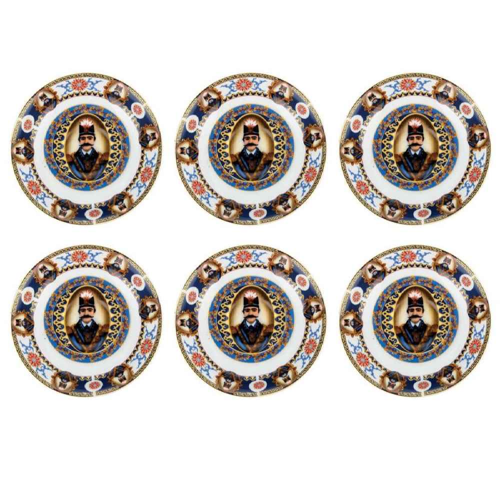 Persische Teetasse - Porzellan mit Shah Abbasi König Design (Set mit 6)