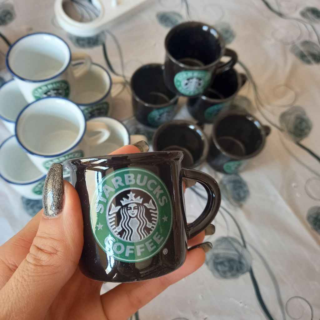 Persisches Espressotassen-Set 6er – Starbucks Keramik Demitasse-Stil