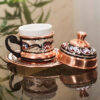 Persische Espressotasse mit Tablett - Kupfer Demitasse-Stil Fakher