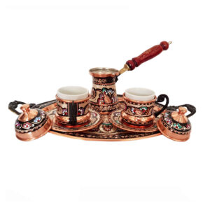 Persische Espressotasse mit Tablett – Kupfer Demitasse-Stil Fakher