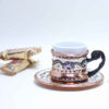 Persische Espressotasse mit Tablett - Kupfer Demitasse-Stil Fakher
