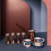Persische Espressotasse mit Kanne - Kupfer Demitasse-Stil Fakhr-Ara
